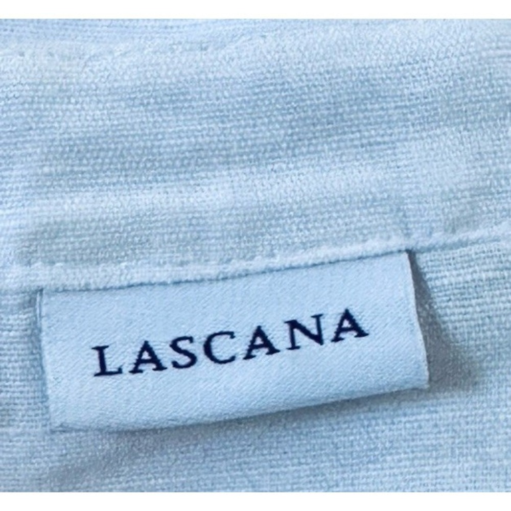 Lascana Women's 8 Top White Navy Blue Embroidered Long Sleeves V-neck Blouse - Picture 6 of 9